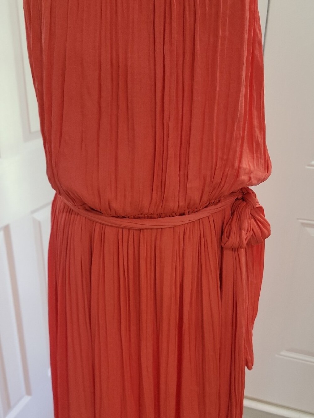 Banana Republic Coral Pleated Maxi Dress - Picture 3 of 9